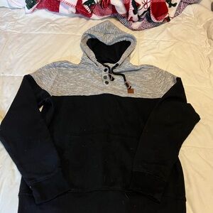 Men's Black and Gray Hoodie
